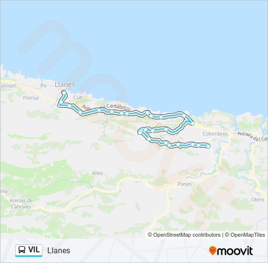 Mapa de VIL de autobús