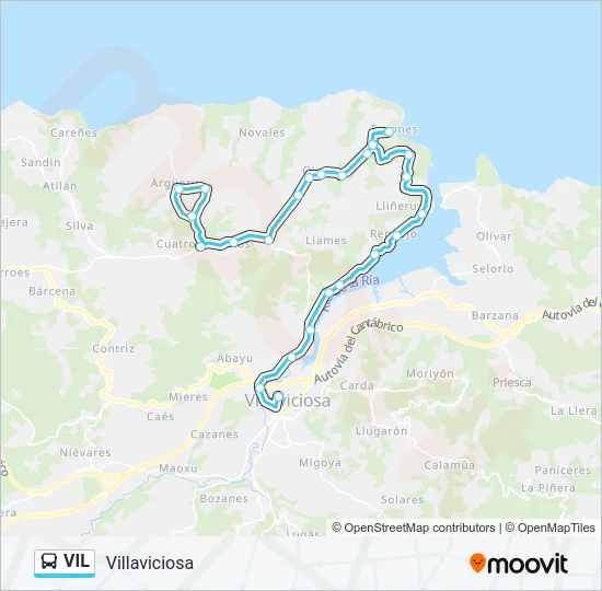 VIL Bus Line Map