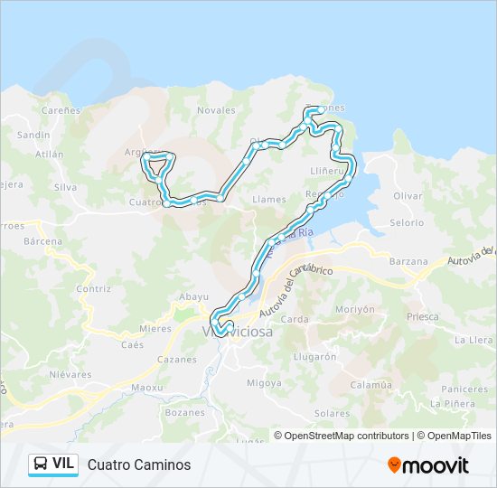 Mapa de VIL de autobús