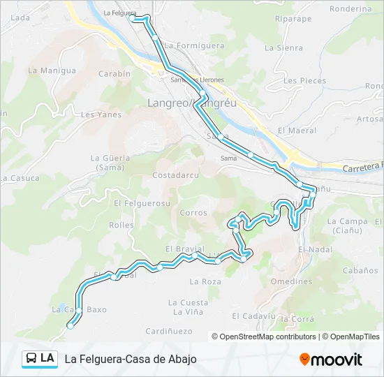 LA Bus Line Map