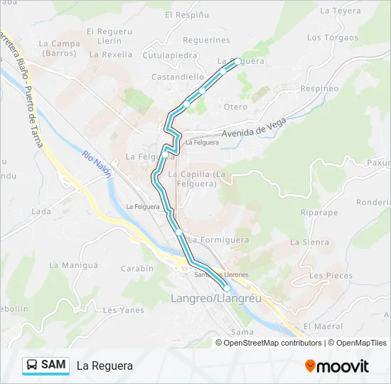 SAM Bus Line Map