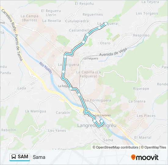SAM Bus Line Map