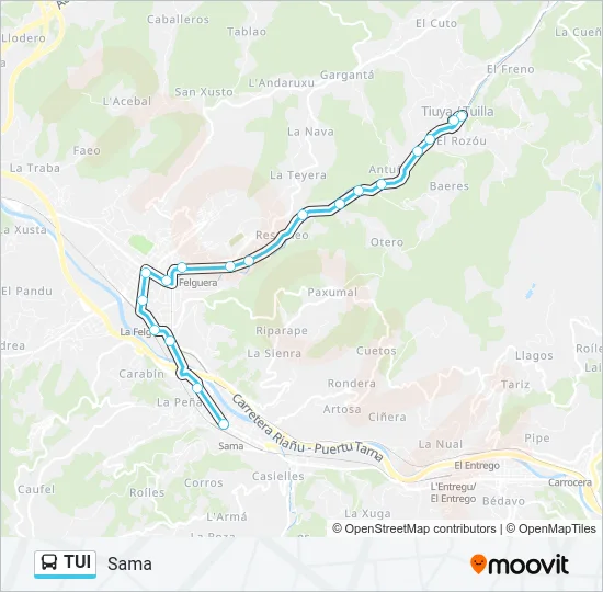 TUI Bus Line Map