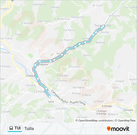 TUI Bus Line Map