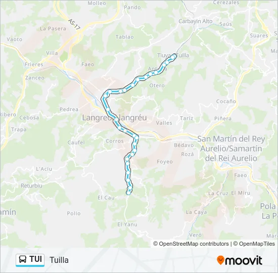 TUI Bus Line Map