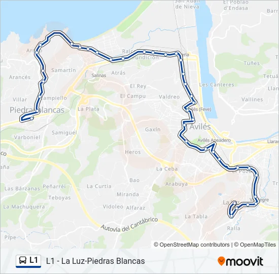 L1 Bus Line Map