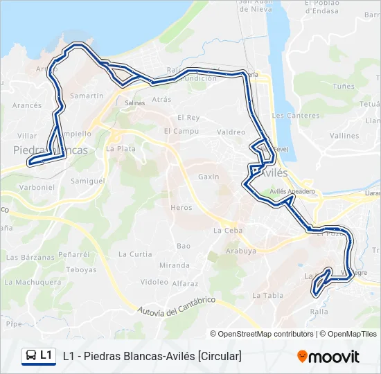 L1 Bus Line Map