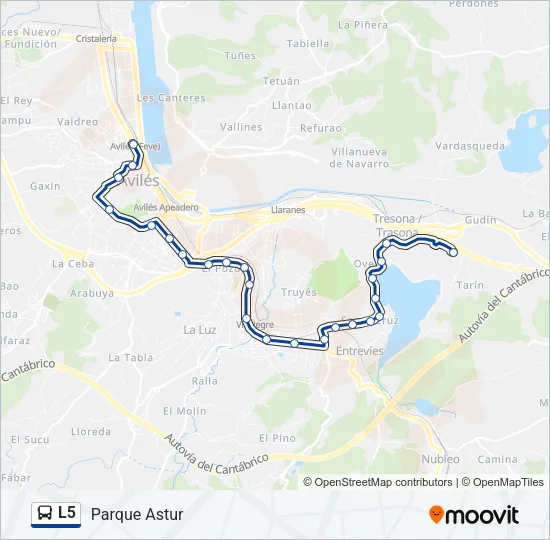 L5 Bus Line Map