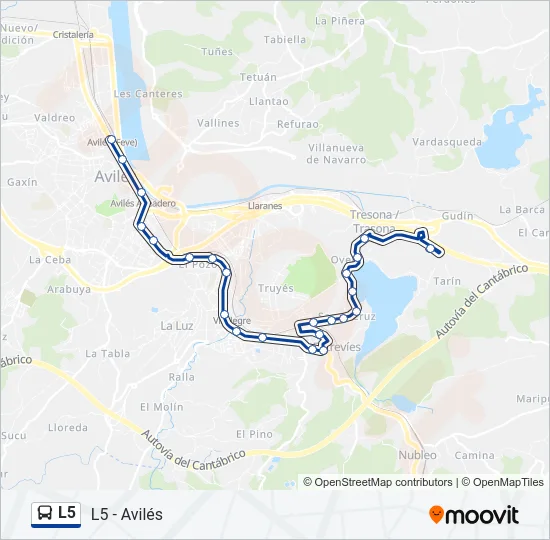 L5 Bus Line Map