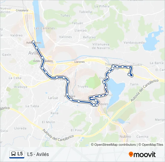 L5 Bus Line Map