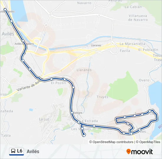 L6 Bus Line Map