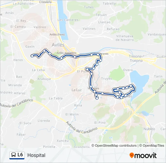 L6 Bus Line Map