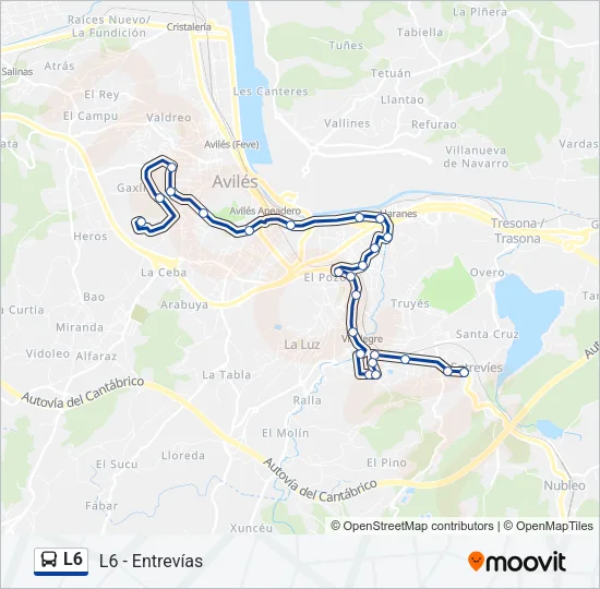 L6 Bus Line Map