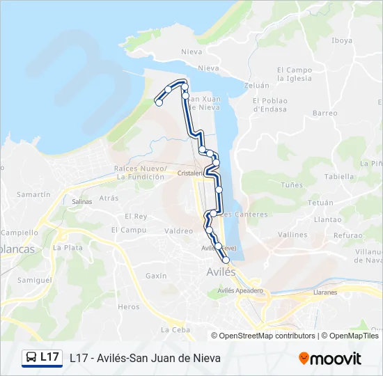 L17 Bus Line Map