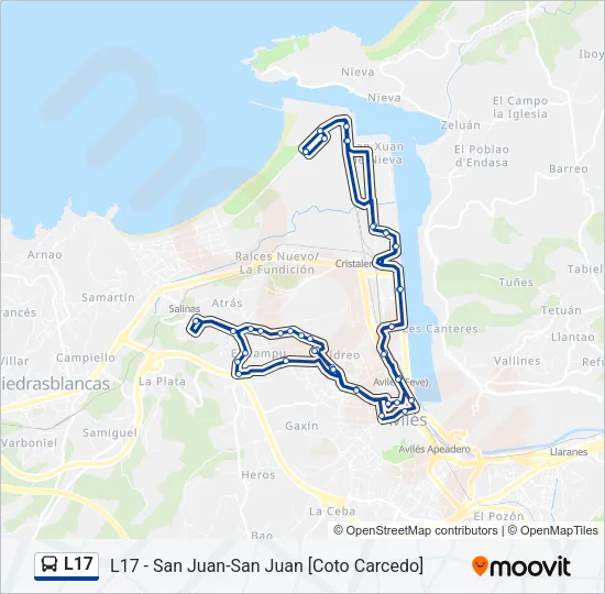 L17 Bus Line Map