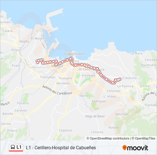 L1 bus Line Map