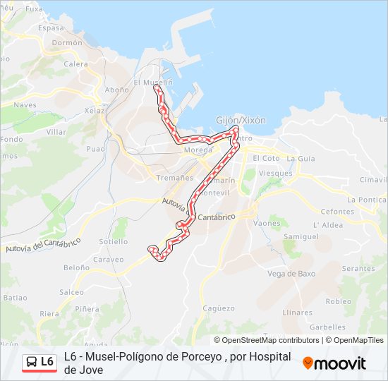 L6 bus Line Map