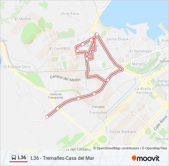 L36 bus Mapa de línia