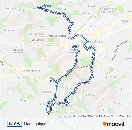 A-C Bus Line Map