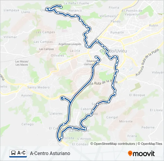 A-C Bus Line Map