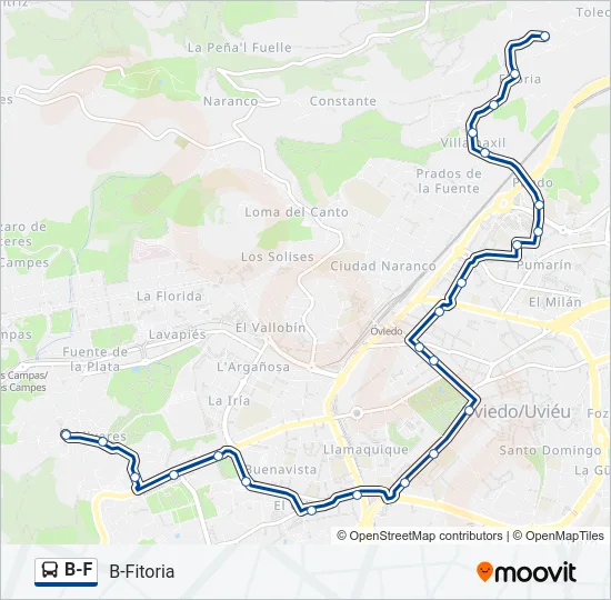 B-F Bus Line Map