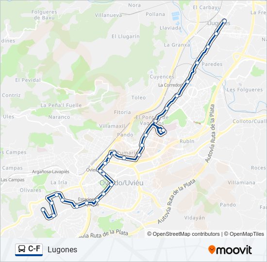 Mapa de C-F de autobús