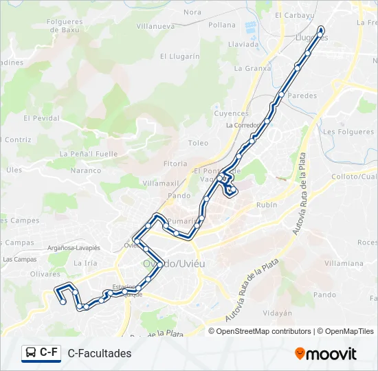 C-F Bus Line Map