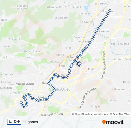 C-F Bus Line Map