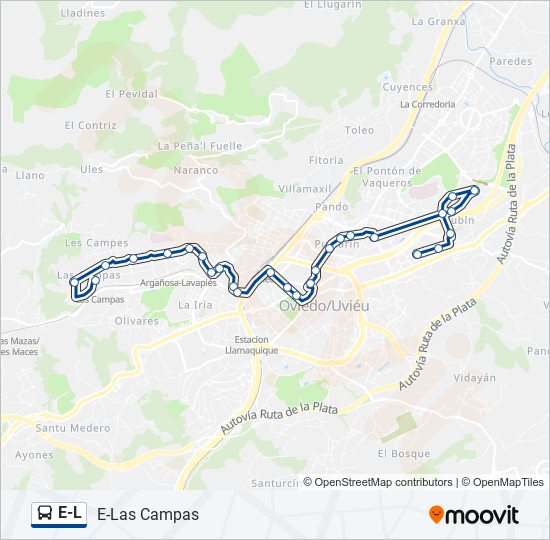 E-L bus Mapa de línia