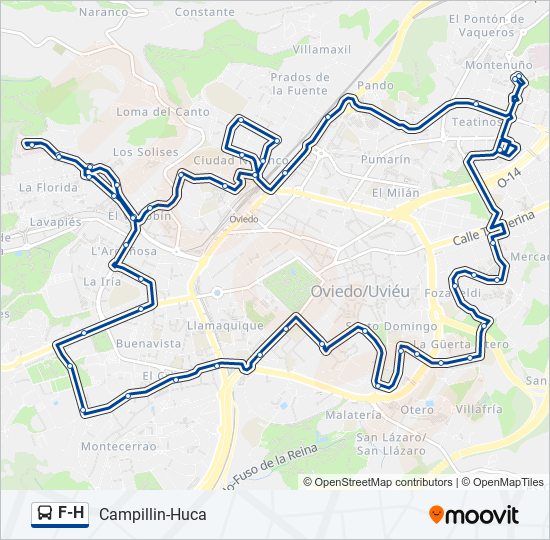 F-H bus Line Map