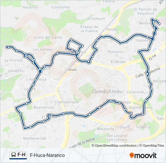 F-H Bus Line Map