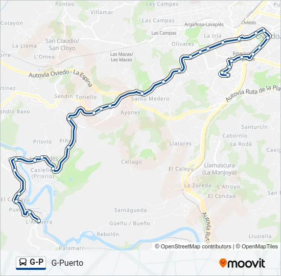 G-P Bus Line Map