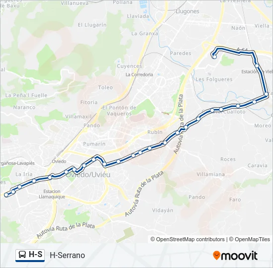 H-S Bus Line Map