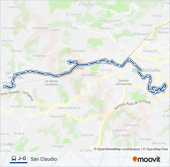 J-O Bus Line Map
