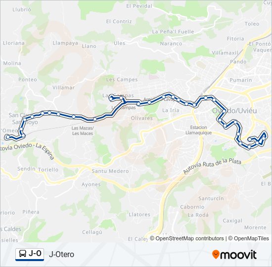 J-O bus Line Map