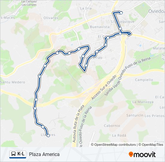 K-L bus Line Map