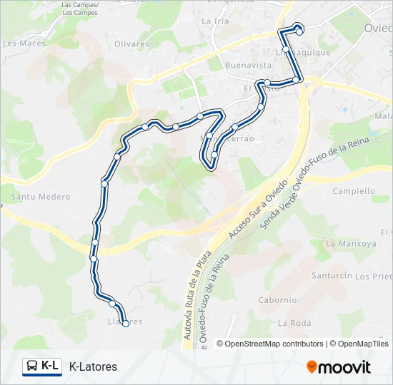 K-L Bus Line Map
