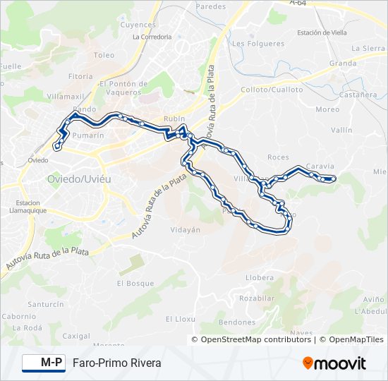 M-P bus Line Map