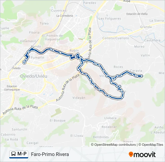 M-P Bus Line Map