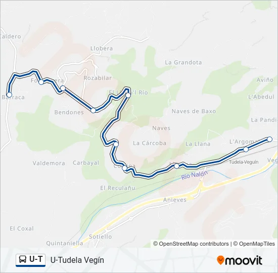 U-T Bus Line Map