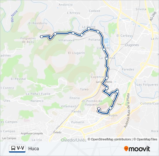 V-V bus Line Map