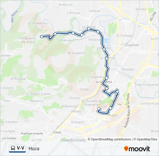V-V Bus Line Map