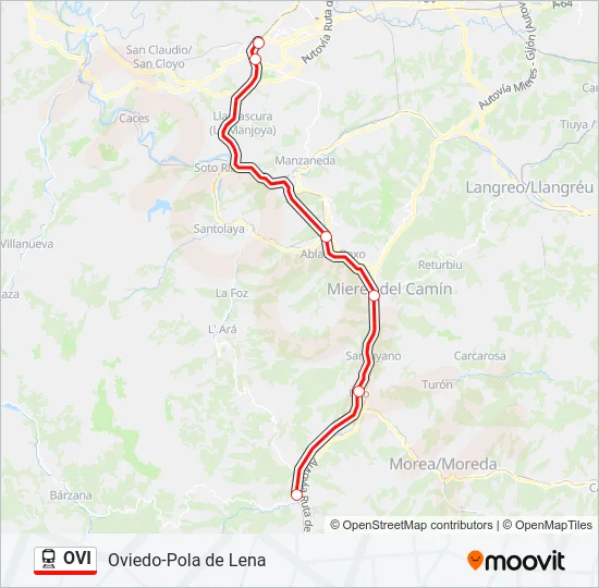 OVI Train Line Map
