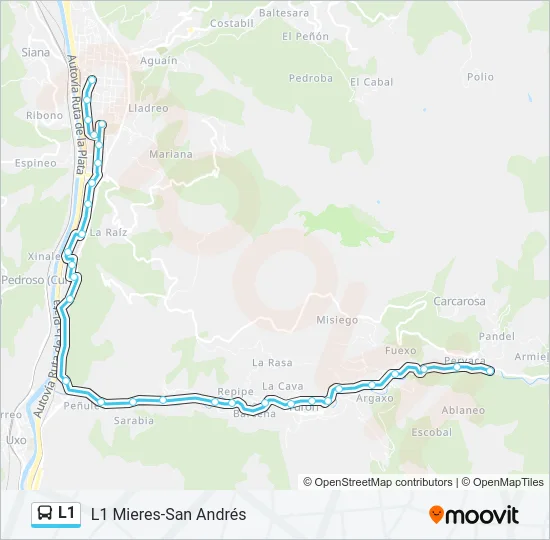 L1 Bus Line Map