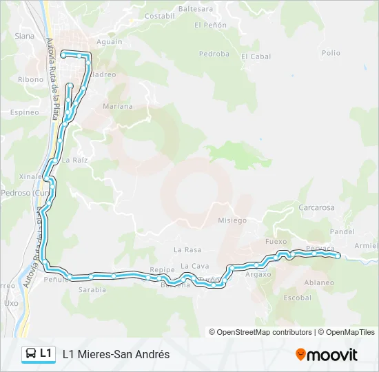 L1 Bus Line Map