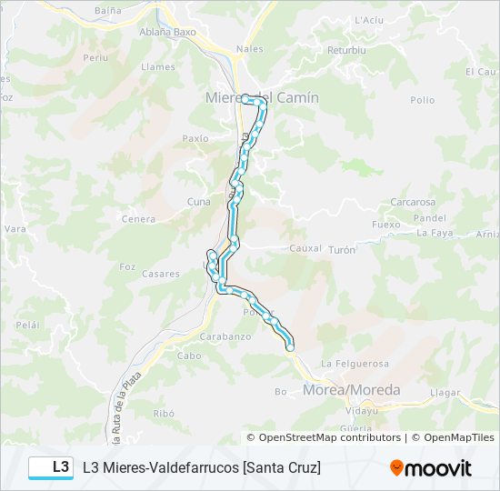 Mapa de L3 de autobús