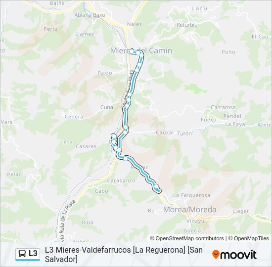 Mapa de L3 de autobús