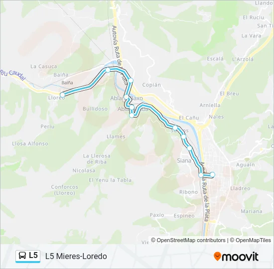 L5 Bus Line Map