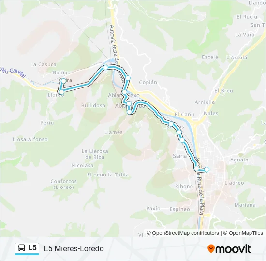 L5 Bus Line Map