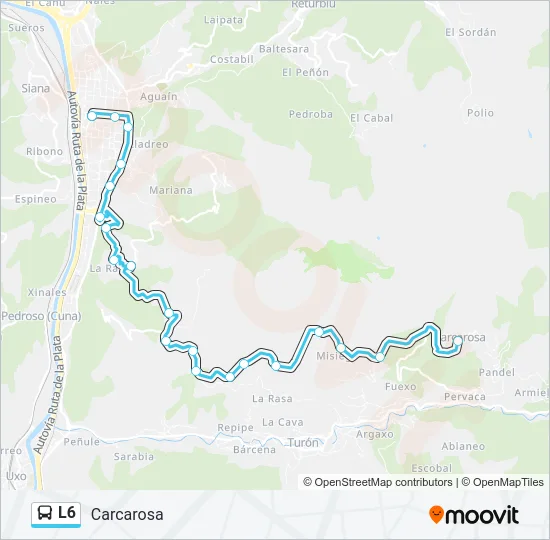 L6 Bus Line Map